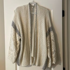 Anthro cardigan sweater with long flowy sleeves